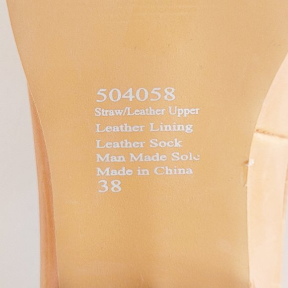 Retro Sportscrat - Vegetable Tanned Leather with Straw Detail Loafer - Size 38 - Picture 9 of 10